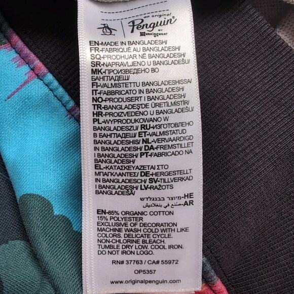 Original Penguin Pullover Hoodie Mens L Multicolor Abstract Organic Cotton Blend - Picture 9 of 16